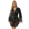 Subblime - 953799 Pyjama Dentelle Élégant + String Noir S/M